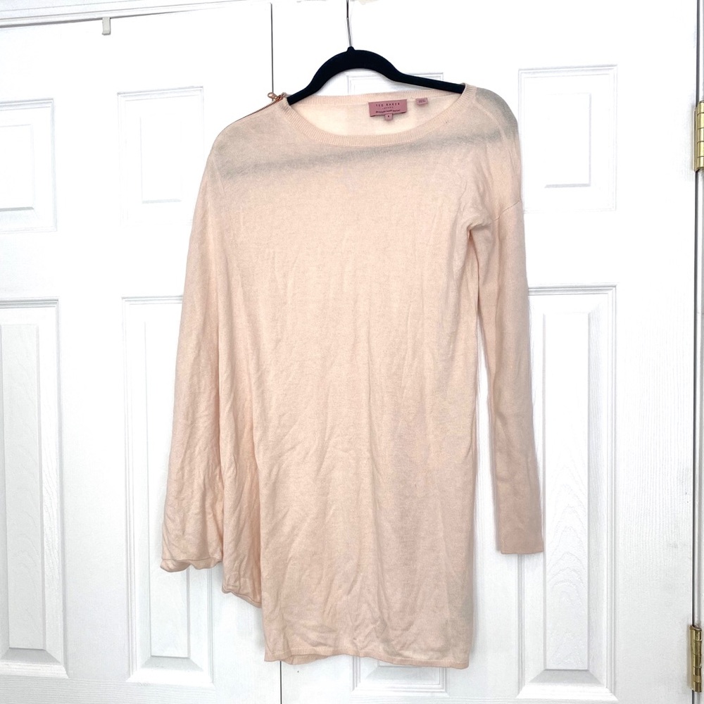 Ted Baker Womens Pink Zipper Sweater Dress 0